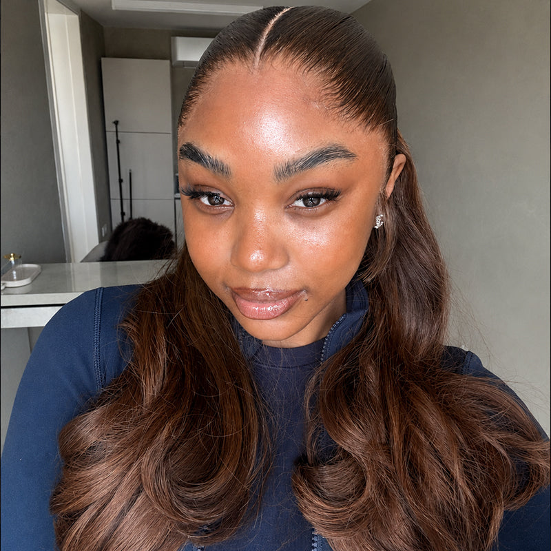 24H Fast Shipping 13×6 Glueless Lace Front Wig Straight Brown Human Hair Wigs