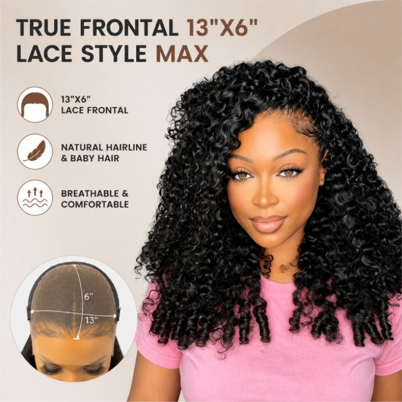Amanda 300% Density 13x6 HD Lace Double Drawn Burmese Curly Glueless Wig