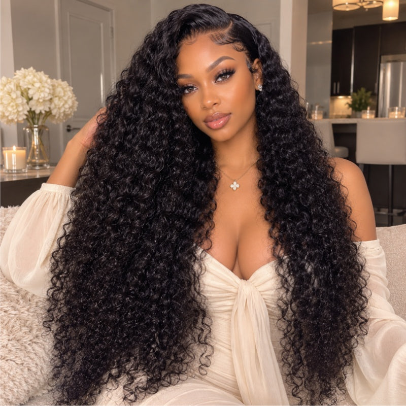 Amanda Glueless 7x5 HD Lace Frontal Wig | 300% High Density Deep Curly Human Hair
