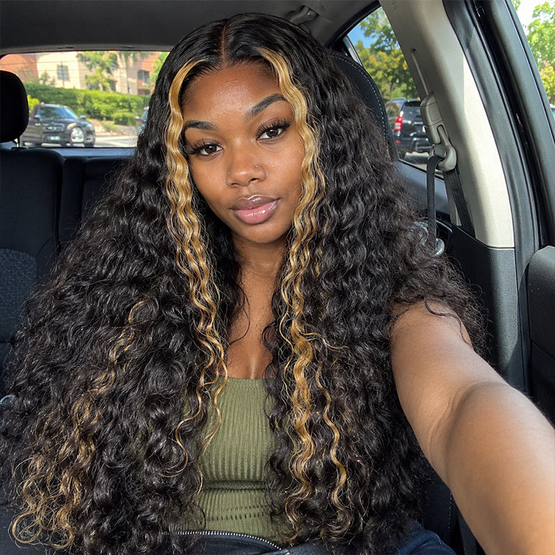 Amanda $199=30'' | Pre Everything Blonde Highlights 13x4 Full Lace Frontal Deep Curly Wave Glueless Put On And Go Wig Flash Sale  - Amanda Hair