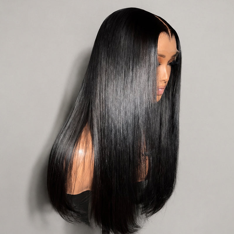 2 Wigs Set  | 13×6 Glueless Lace Front Wig Straight Brown Highlight & Natural Color Human Hair Wigs