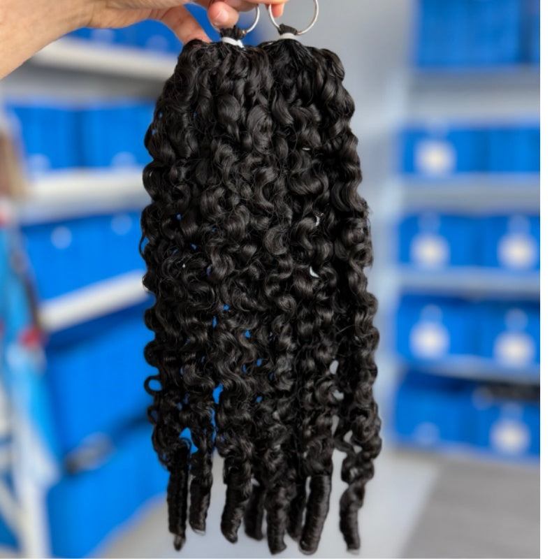 Burmese Curly Feather Crochet Human Hair for Miracle Knots Boho Braids