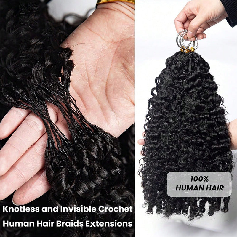 Burmese Curly Feather Crochet Human Hair for Miracle Knots Boho Braids