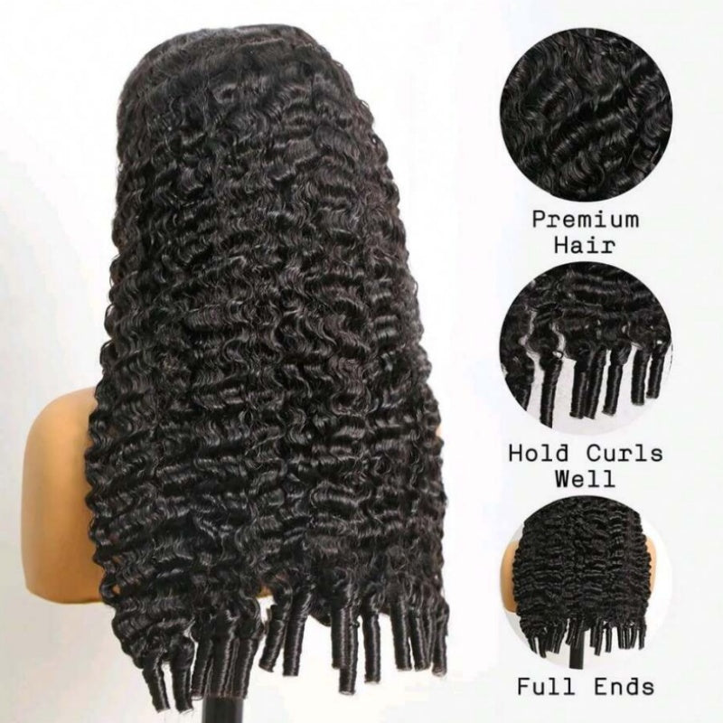 Amanda 300% Density 13x6 HD Lace Double Drawn Burmese Curly Glueless Wig