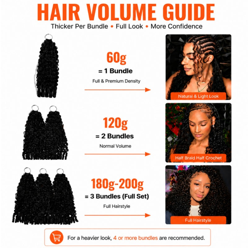 Burmese Curly Feather Crochet Human Hair for Miracle Knots Boho Braids