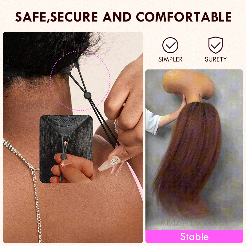 Amanda 7x5/13×6 HD Glueless Lace 300% Density Kinky Straight Wig | Ombre Brown & Chocolate Brown