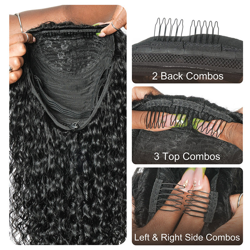 3-in-1 Put On & Go Half Wigs | Glueless Invisible Drawstring Beginner Friendly