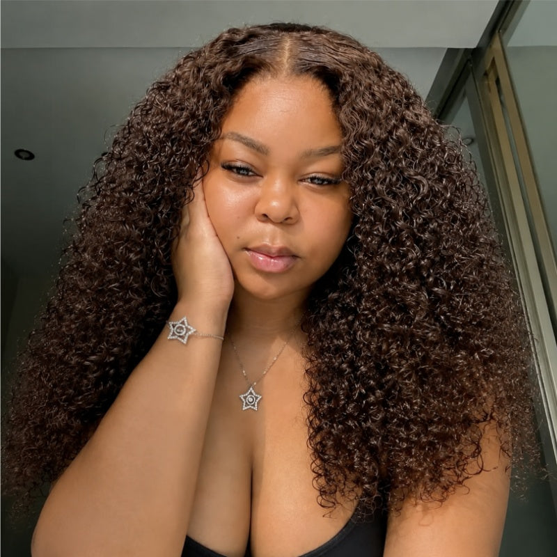 Amanda Glueless 7x5 HD Lace Frontal Wig | 300% High Density Deep Curly Human Hair