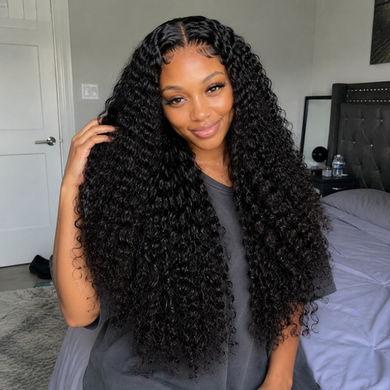 Amanda Glueless 7x5 HD Lace Frontal Wig | 300% High Density Deep Curly Human Hair
