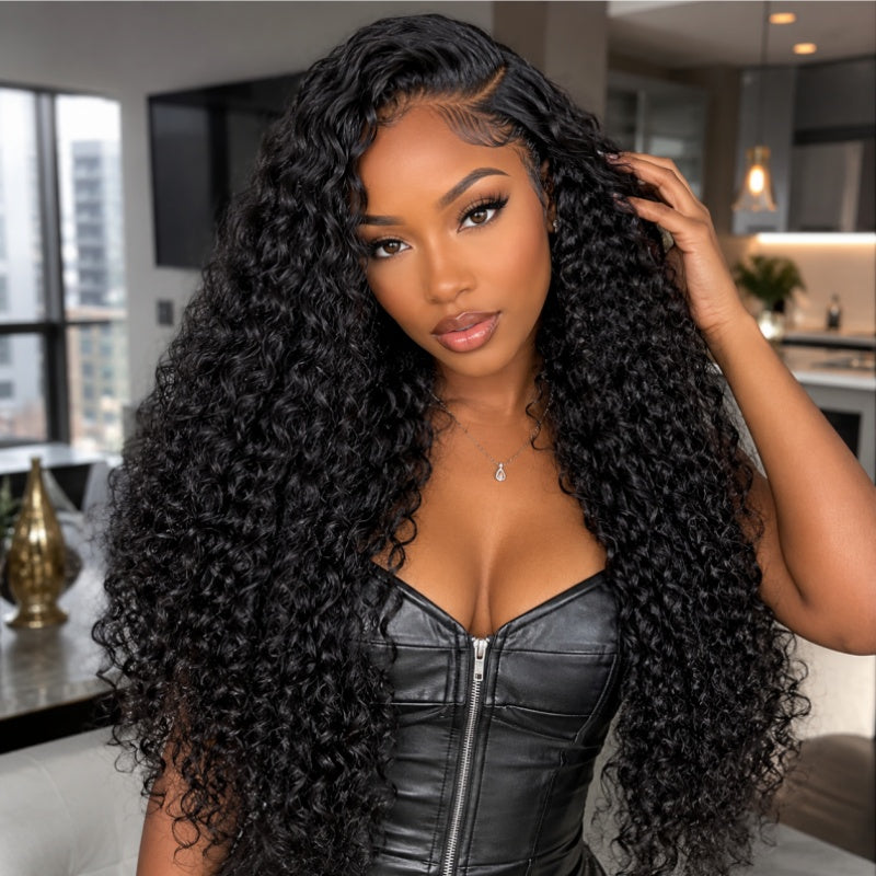 Amanda Glueless 7x5 HD Lace Frontal Wig | 300% High Density Deep Curly Human Hair