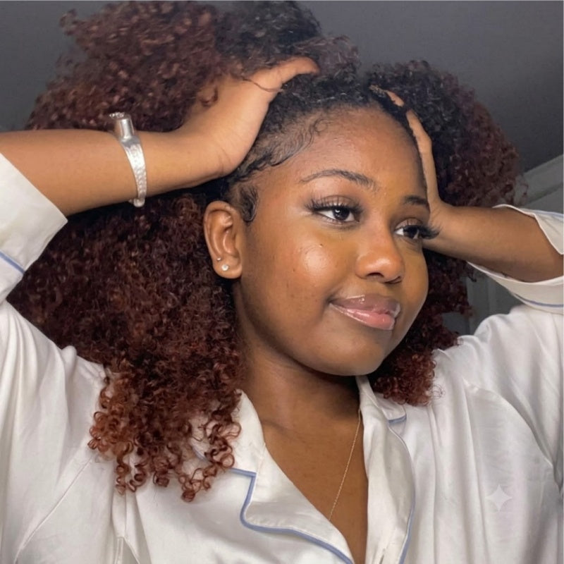Amanda 7x5/13×6 HD Glueless Lace 300% Density Deep Curly Wig | Ombre Brown & Dark Reddish Brown
