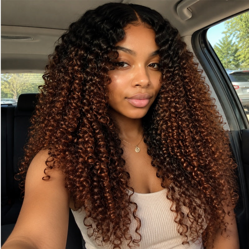 Peluca de cabello largo y rizado de 13 x 4 pulgadas con encaje frontal HD, cabello grueso y rizado, pelucas sin pegamento, stock limitado - Amanda Hair
