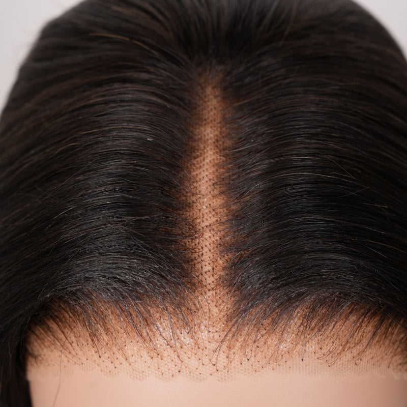 Amanda Hair Glueless Ombre Brown Yaki Straight Human Hair Bob Wig