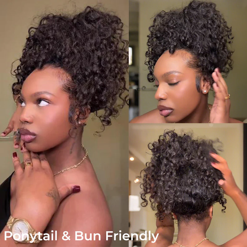3-in-1 Put On & Go Half Wigs | Glueless Invisible Drawstring Beginner Friendly