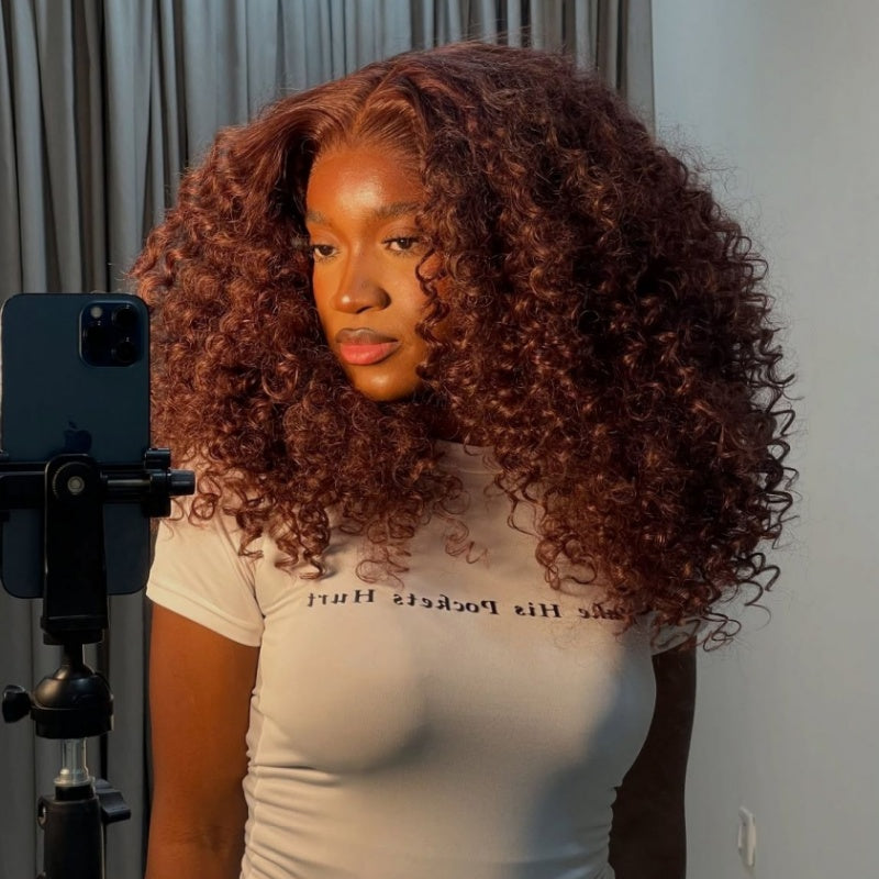 Amanda Glueless 7x5 HD Lace Frontal Wig | 300% High Density Deep Curly Human Hair