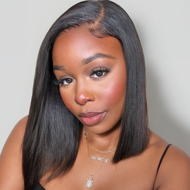 $9.9 for a Wig| Glueless Short Straight 6x4 Lace Closure Bob Wig Wear Go Lace Wig Flash Sale