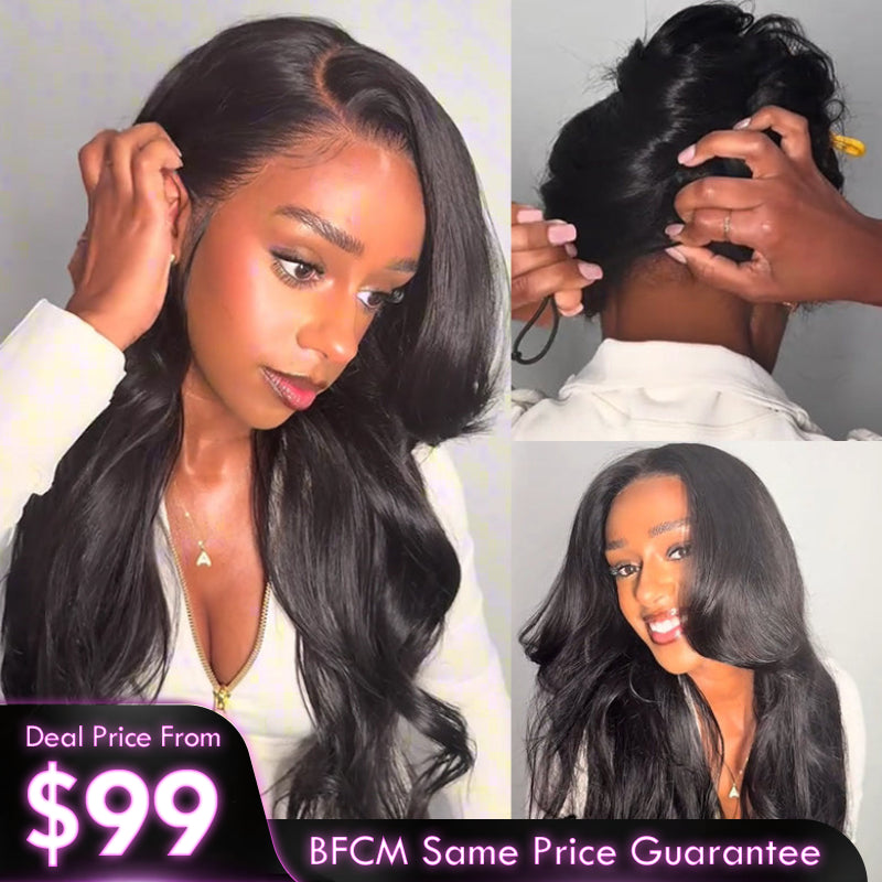 $199=28'' | Pre Everything Body Wave 7x5 Glueless Lace Closure / 13x6 Lace Front Wigs HD Transparent Lace Human Hair Beginner friendly Flash Sale-Amanda Hair