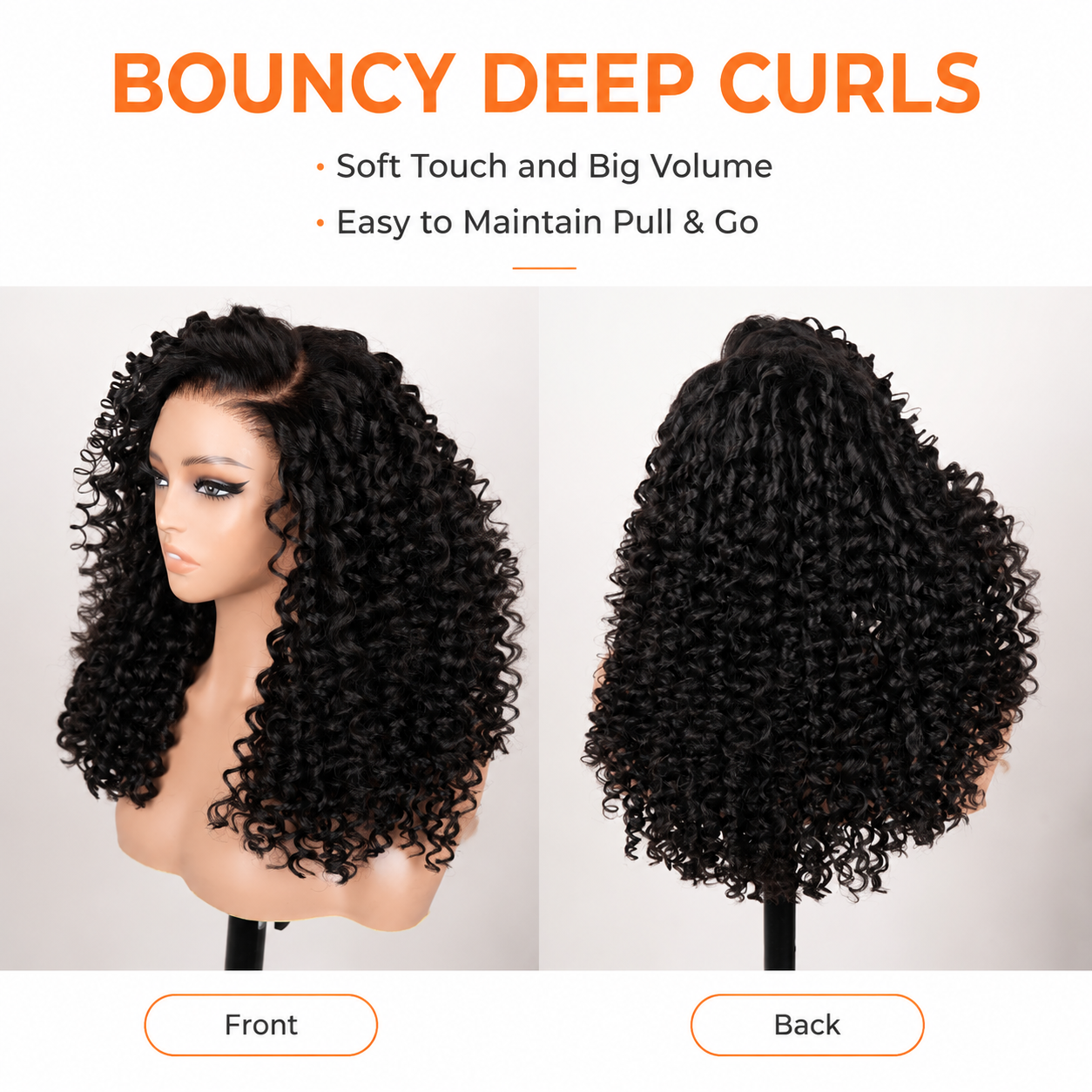 Pelucas de onda suelta sin cola Cabello humano virgen 4 * 4/13 * 4 Peluca frontal de encaje HD transparente Línea de cabello prearrancada - Amanda Hair 