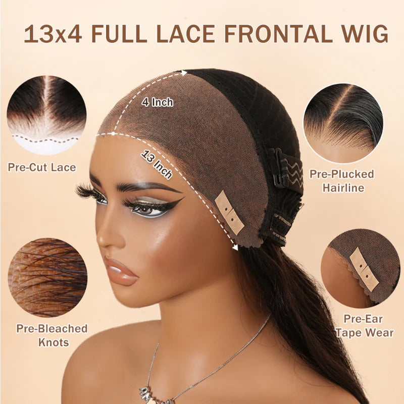Body Wave Lace Frontal Wigs Highlight Piano Color 13x4 HD Lace frontal Human Hair Wig 180% Density - Amanda Hair