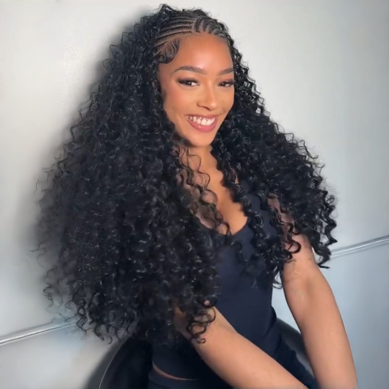 3 In 1 Half Wig | Water Wave Put On & Go Invisible Drawstring Glueless Flip Over Wig Flash Sale