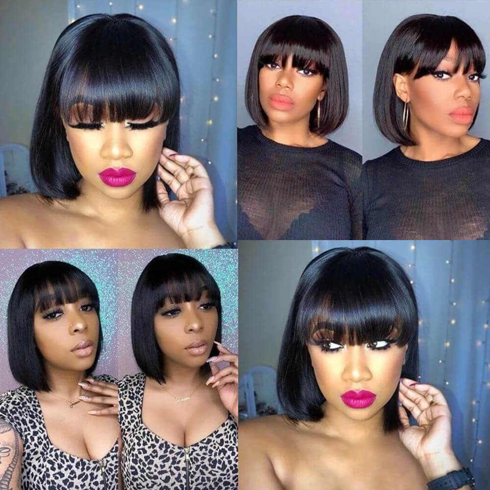 Bogo Flash Sale: 30" Loose Wave 6*4 Lace Wig+10" Bob Wig with Bangs
