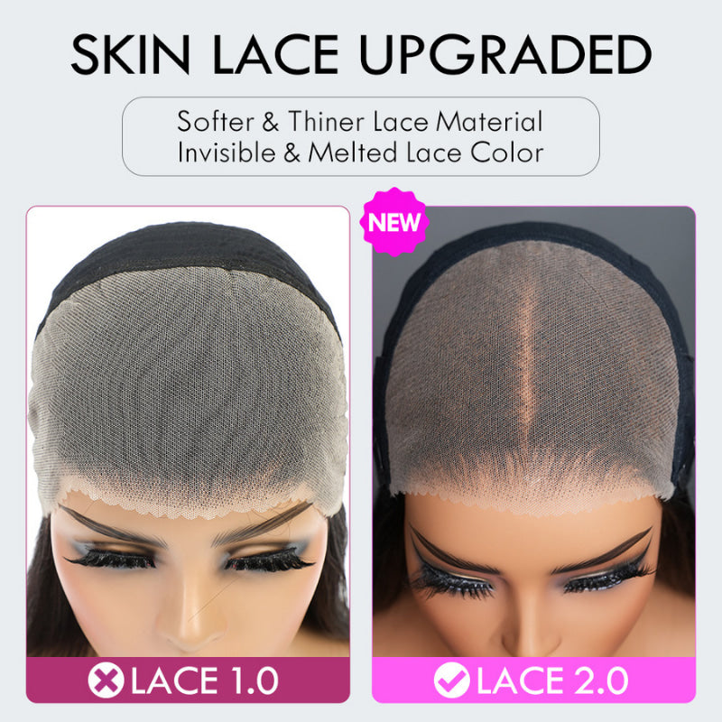 Glueless  Layer Body Wave Dark Root Ombre Honey Blonde Lace Front Wig 100% Human Hair - Clear Transparent Lace Front/Closure Human Hair Colored Wig- Amanda Hair