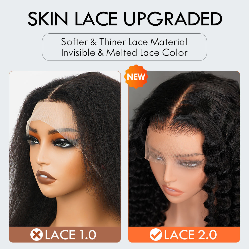 300% Ultra Dense Glueless Wig Loose Body Wave 6x4 Closure Clear Lace Pre Cut & Plucked & Bleached Ready to Go - Amanda Hair