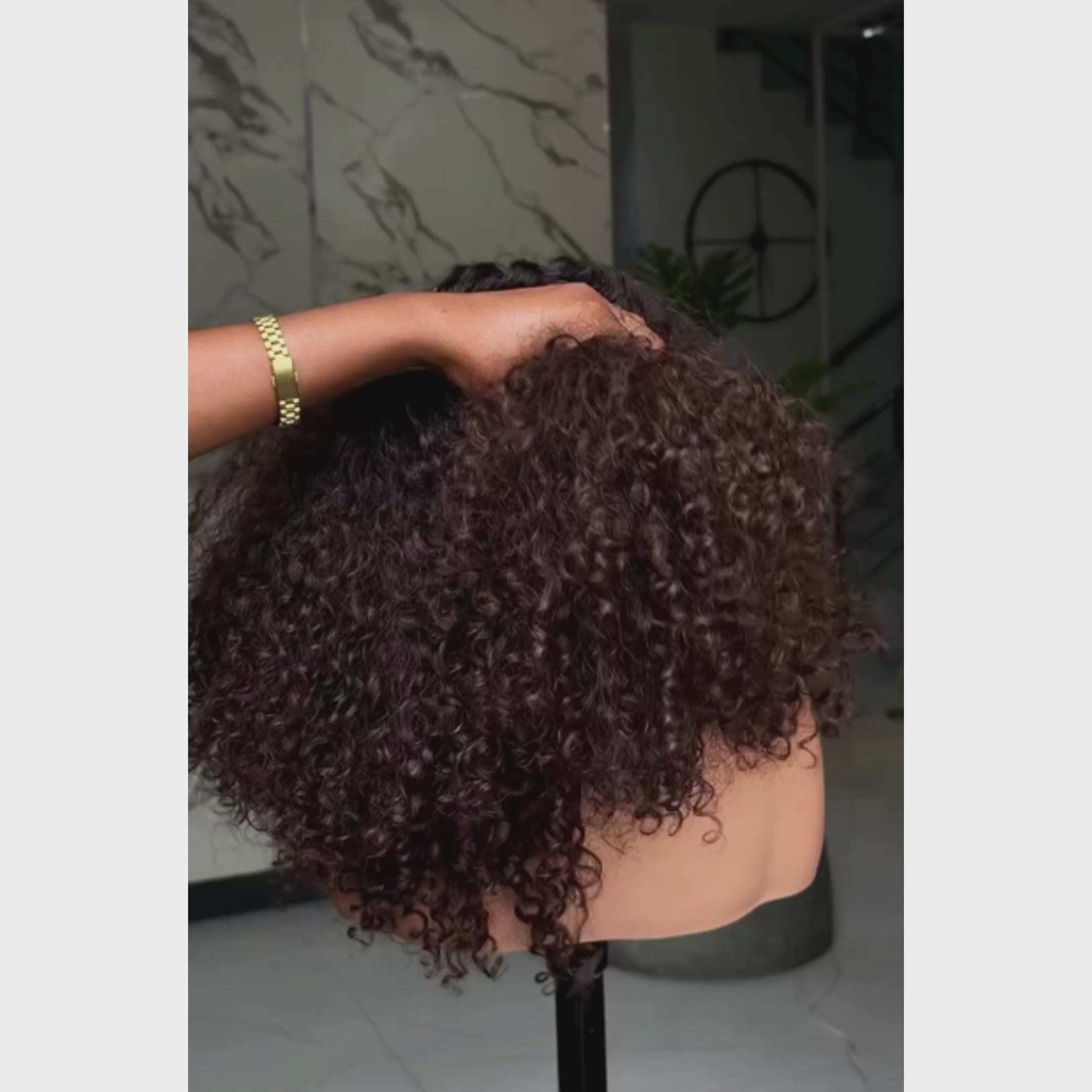 Amanda 7x5/13×6 HD Glueless Lace 300% Density Deep Curly Wig | Ombre Brown & Dark Reddish Brown