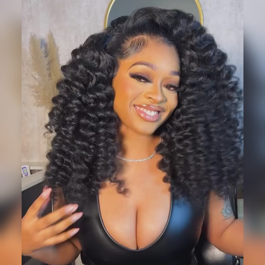 Glueless Loose Deep Wave  Clear Transparent Lace Front Wigs For Women-Amanda Hair