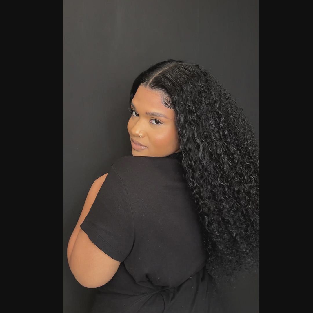 28''=$199 Deep Curly Glueless Wigs 6x4 Lace Closure /13x4 HD Transparent Lace Frontal Wig Human Hair Wig Flash Sale