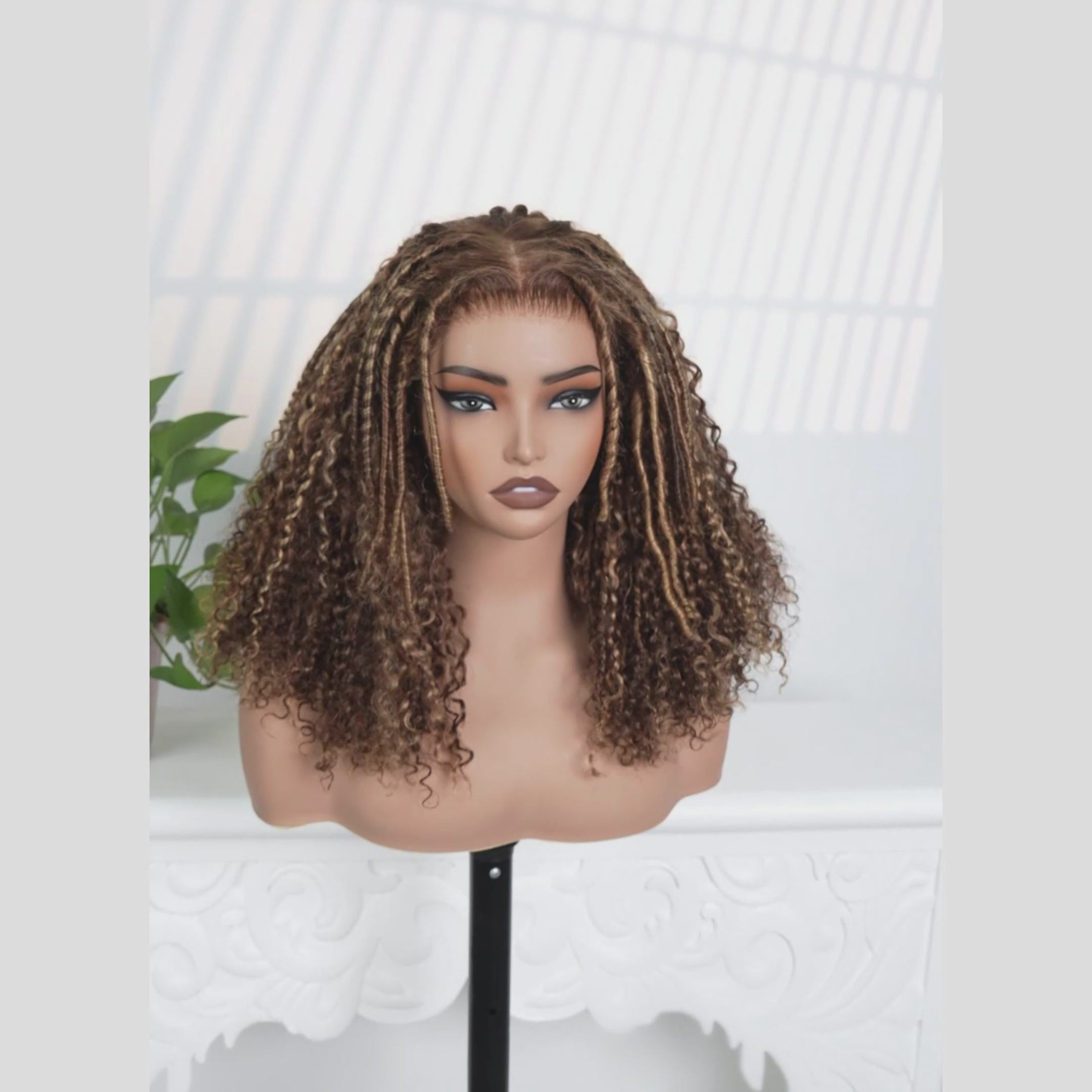 7x5 Glueless Lace Double Drawn Bohemian Curly Honey Blonde Highlight Human Hair Wig