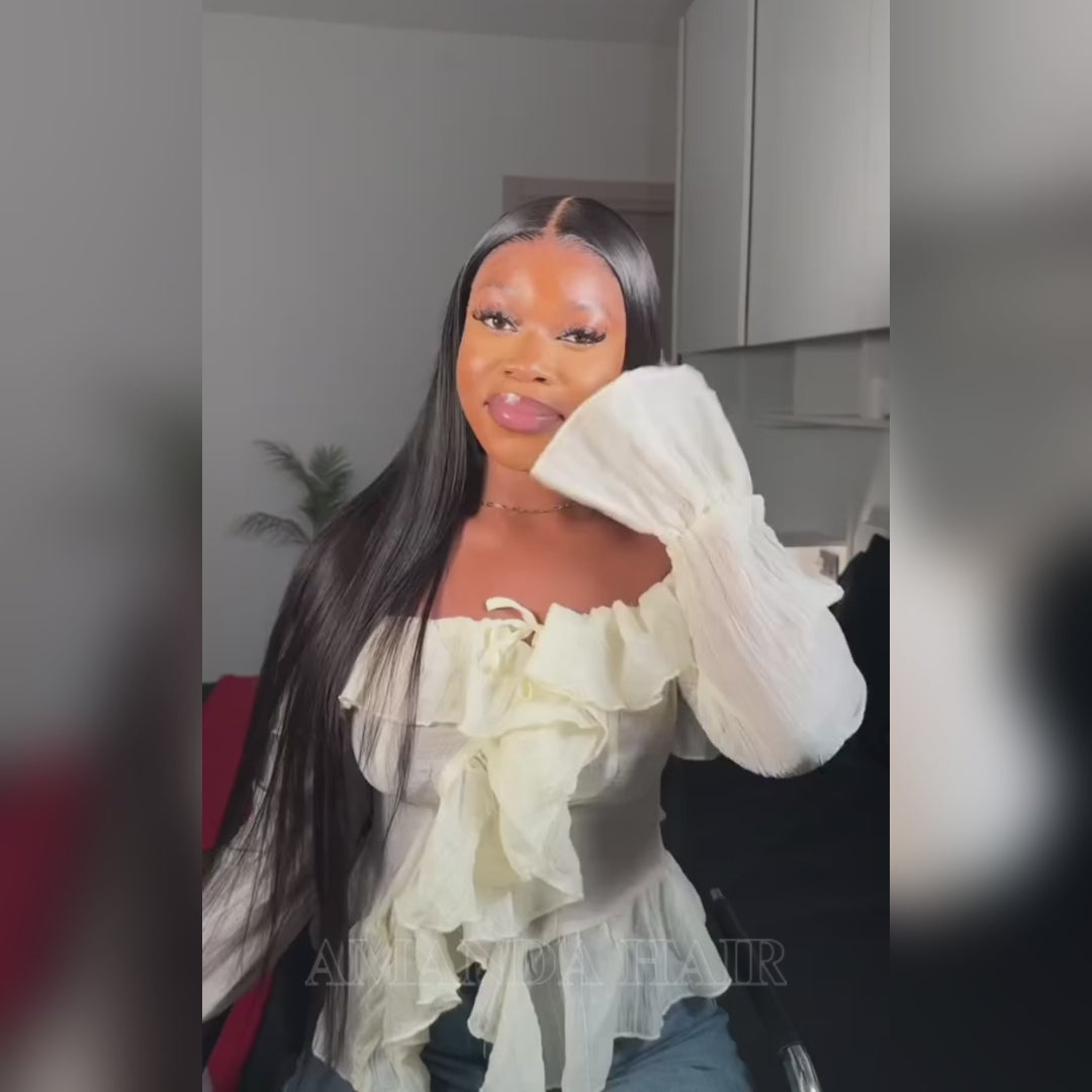 11A Hair 200% Density Pre Everything Straight 13x6 Lace Frontal Glueless HD Transparent Lace Wig Flash Sale-Amanda Hair