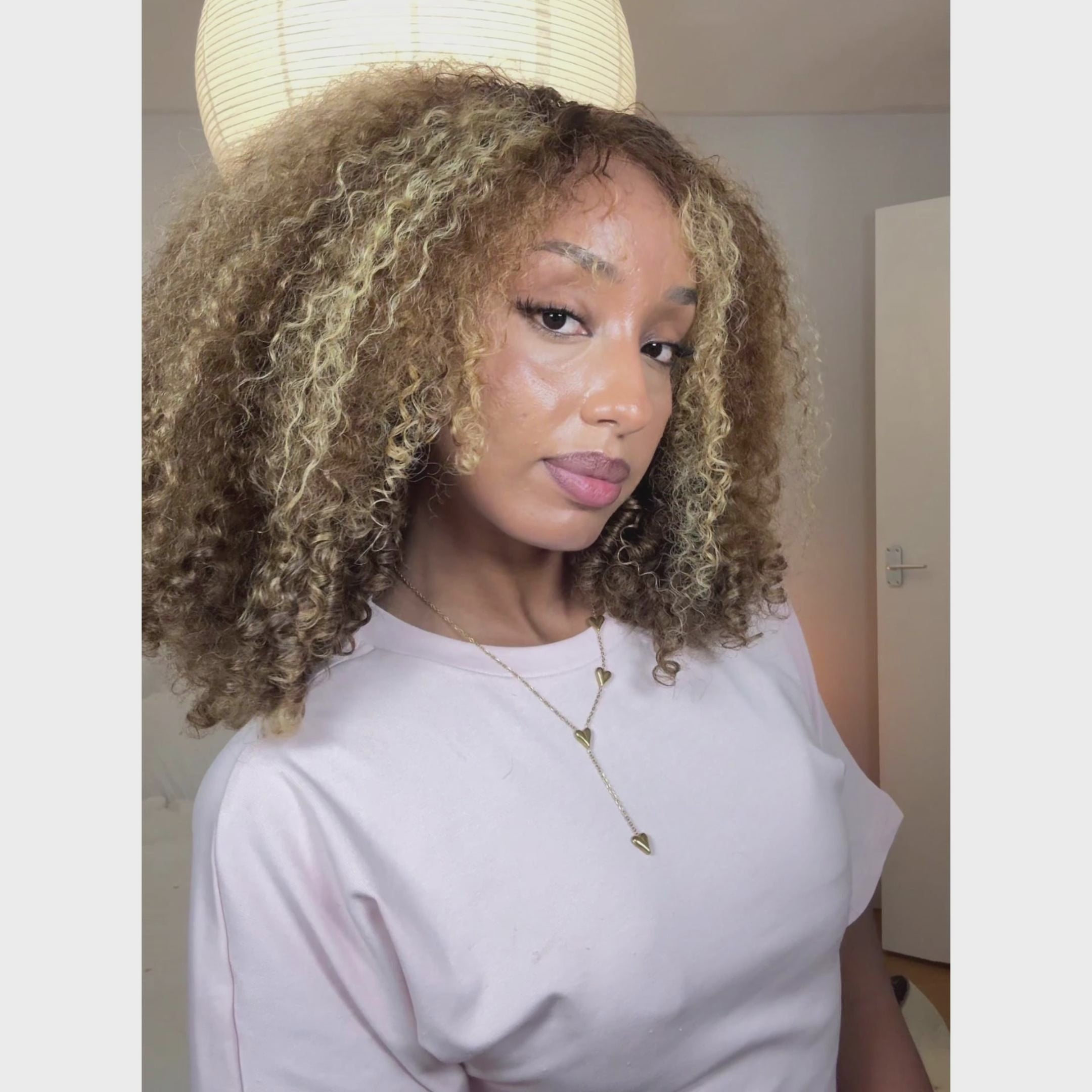 Amanda Luxury 7x5 Burmese Curly Brown Balayage Highlight Color Glueless HD Lace Human Hair Wig Flash Sale