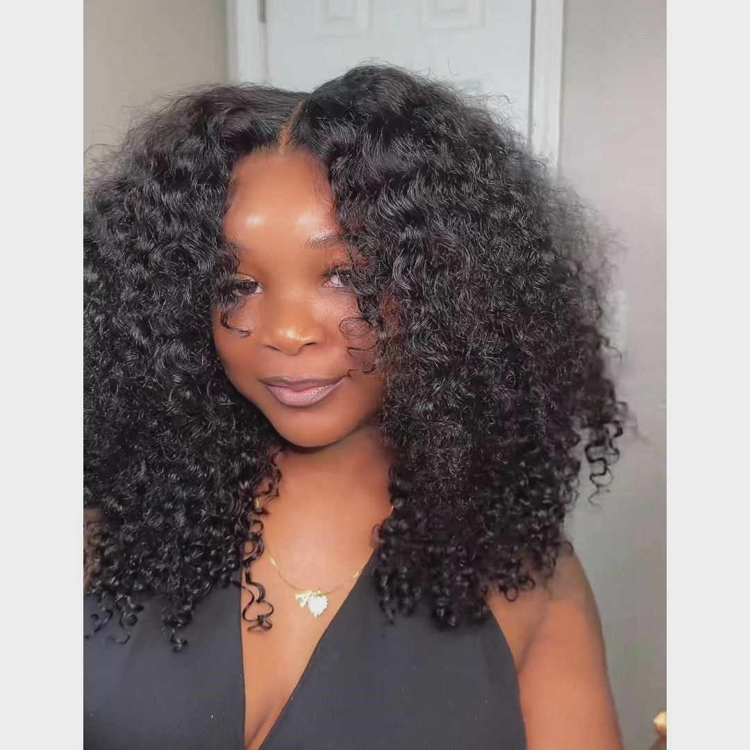 Amanda 7x5/13×6 HD Glueless Lace 300% Density Deep Curly Wig | Ombre Brown & Dark Reddish Brown