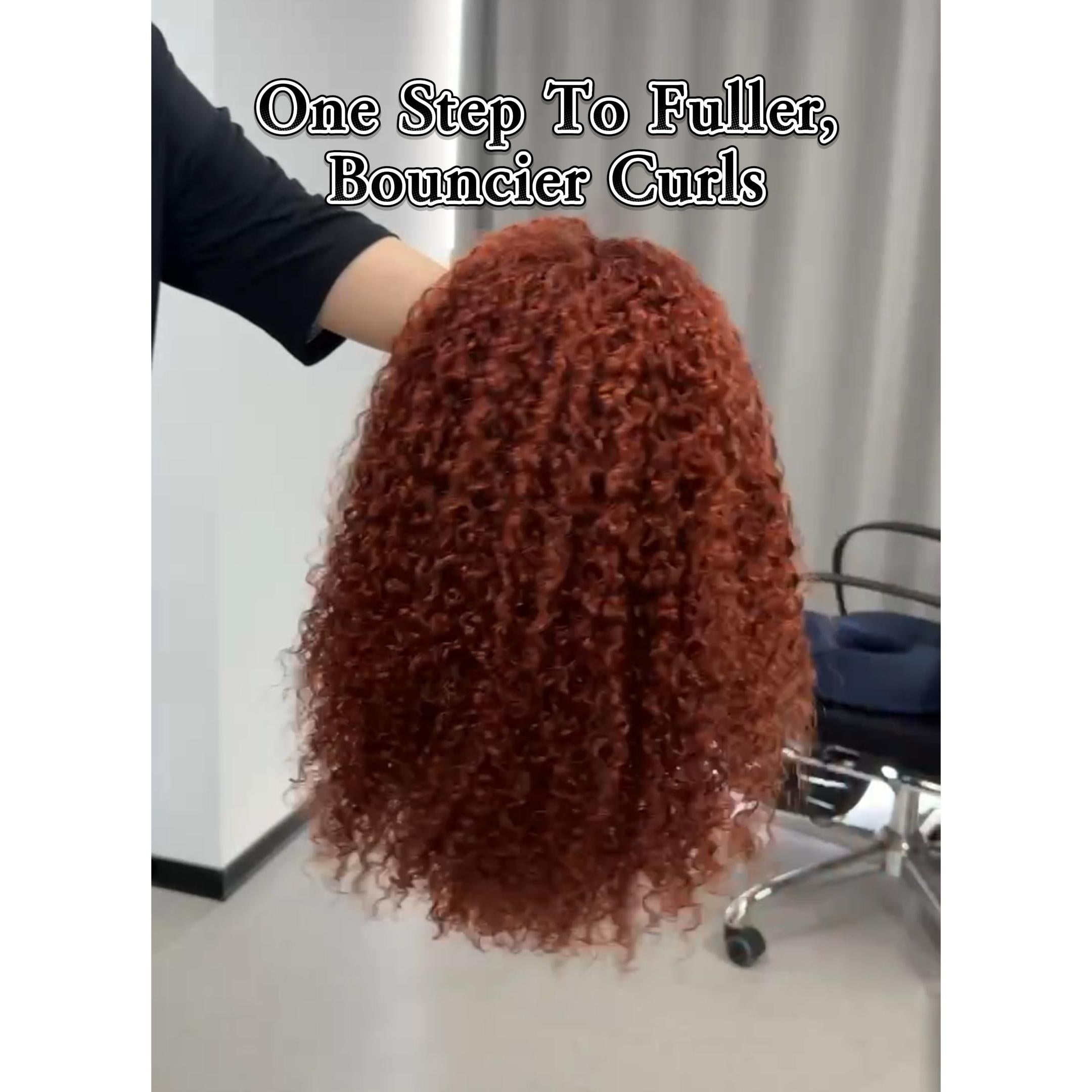 Amanda 300% Density 7x5/13×6 HD Glueless Lace Kinky Curly Wig | Ombre Brown & Dark Reddish Brown