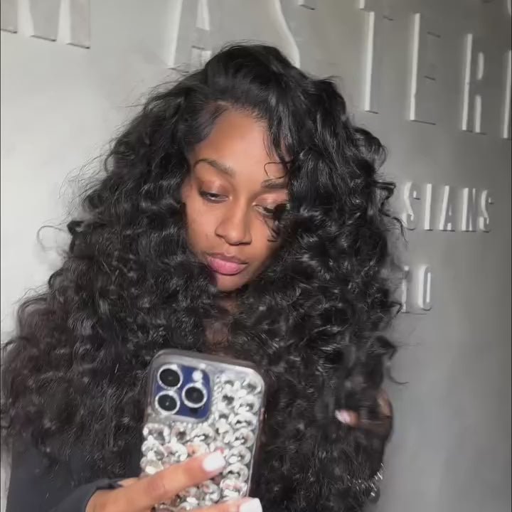 Glueless Loose Wave Wigs Virgin Human Hair 4 * 4/13 * 4 Transparent HD Lace Front Wig Pré-plumé Hairline - Amanda Hair 