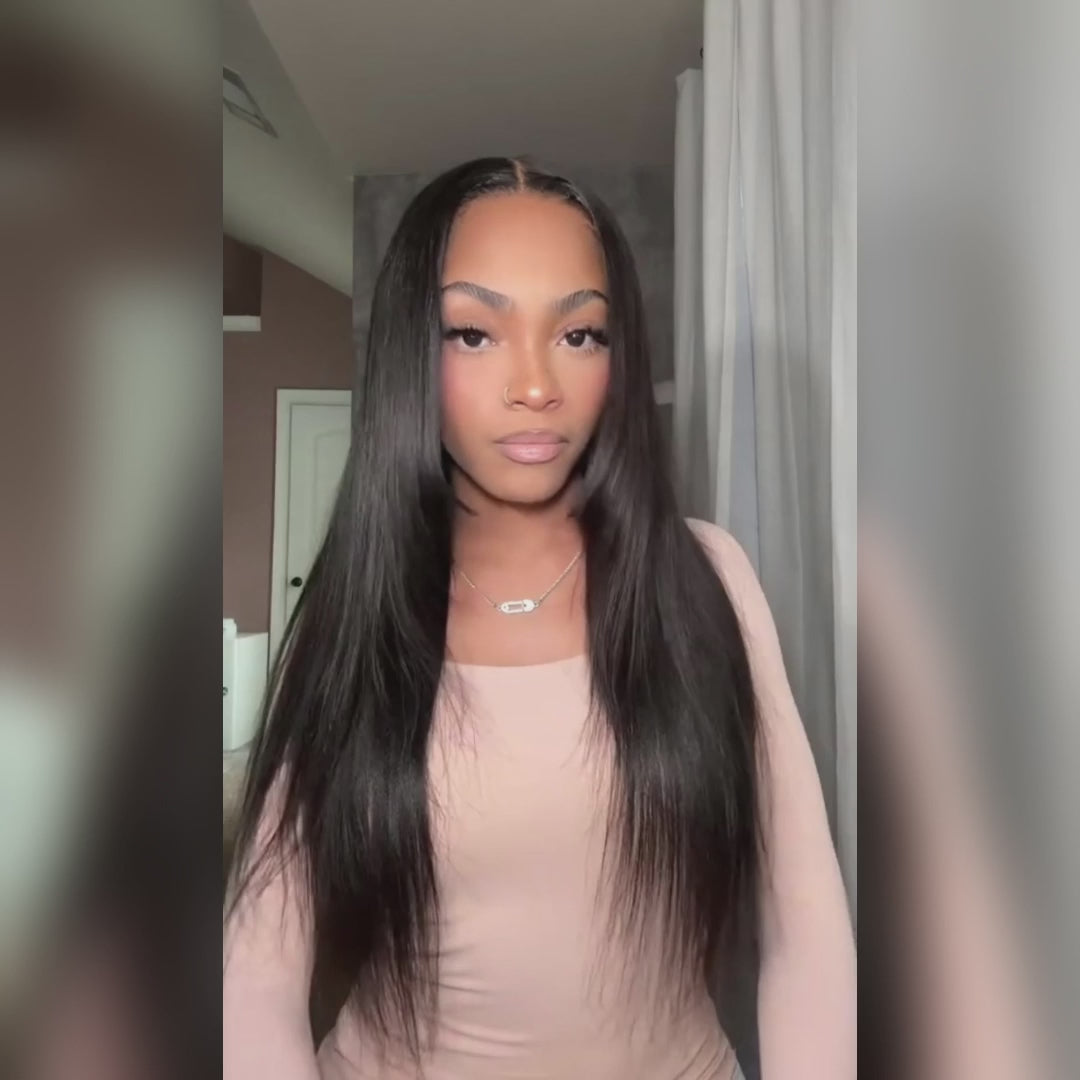 3 Wigs for $249 | 22" Layered Cut Yaki Straight Lace Wig+14" Water Wave 7x5 Lace Closure Wig+ Highlight Color 7x5 Lace Bob Wig Flash Sale