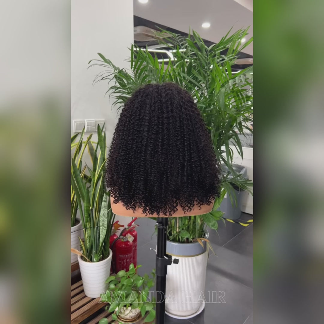 3 In 1 Half Wig | Kinky Curly Put On & Go Invisible Drawstring Glueless Flip Over Half Wig Beginner Friendly Flash Sale