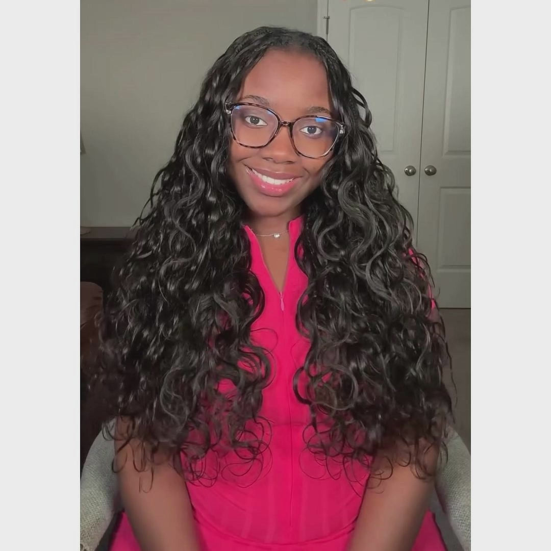 Body Wave Feather Crochet Human Hair for Miracle Knots Boho Braids | Honey Blonde & Brown Highlights