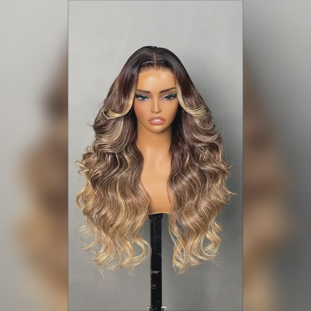 Pelucas largas brasileñas de pelo liso 13 * 4/13 * 6 Pelucas delanteras de encaje HD-Amanda Hair