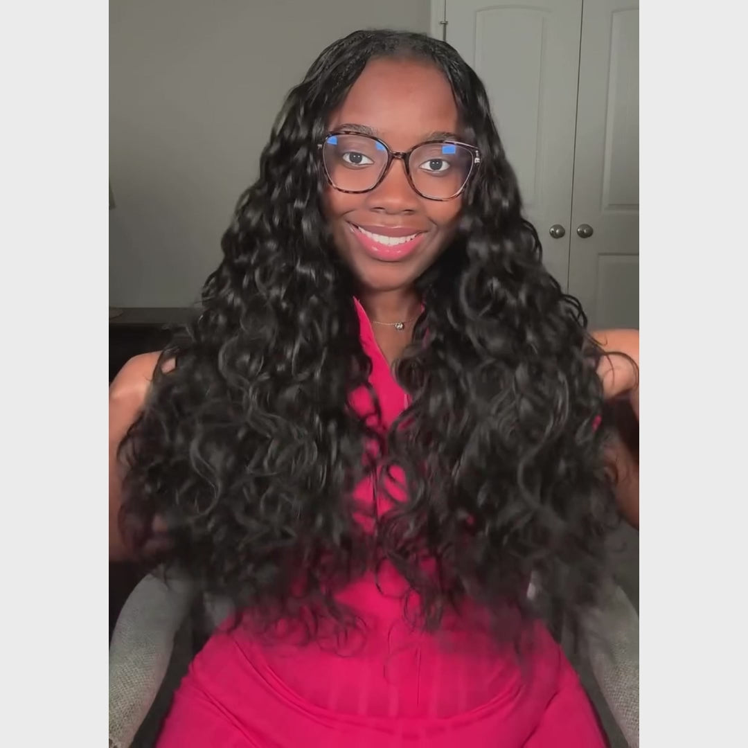 Body Wave Feather Crochet Human Hair for Miracle Knots Boho Braids | Honey Blonde & Brown Highlights