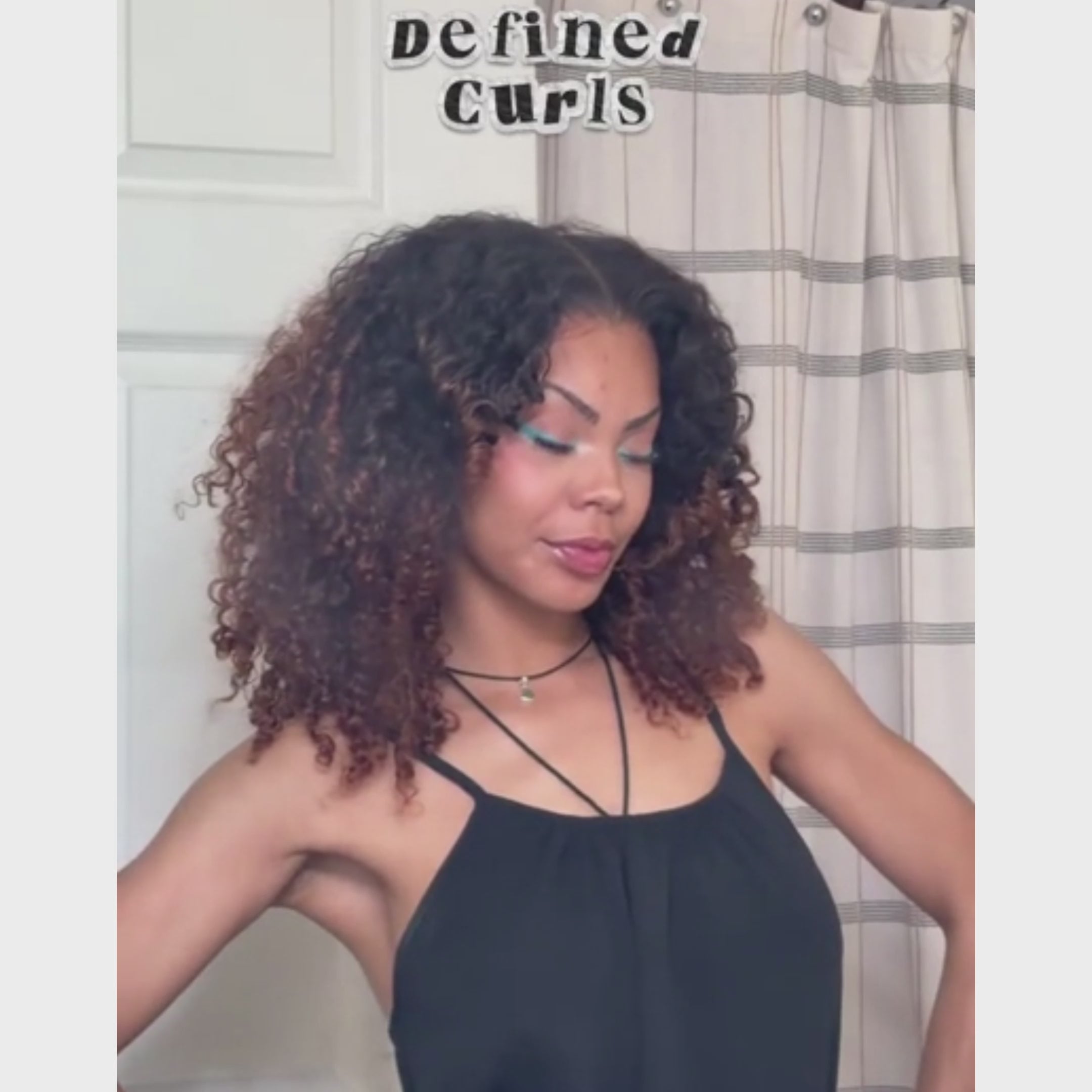 Amanda 7x5/13×6 HD Glueless Lace 300% Density Deep Curly Wig | Ombre Brown & Dark Reddish Brown
