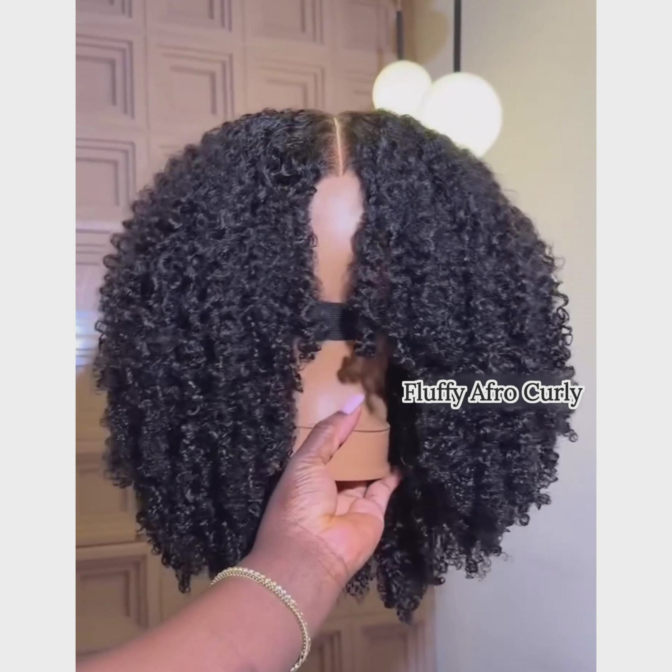 MaxPre 13x4 Glueless Thick Fluffy Afro Curly Human Hair Bob Wigs Invisible Lace Wig For Women - Amanda Hair