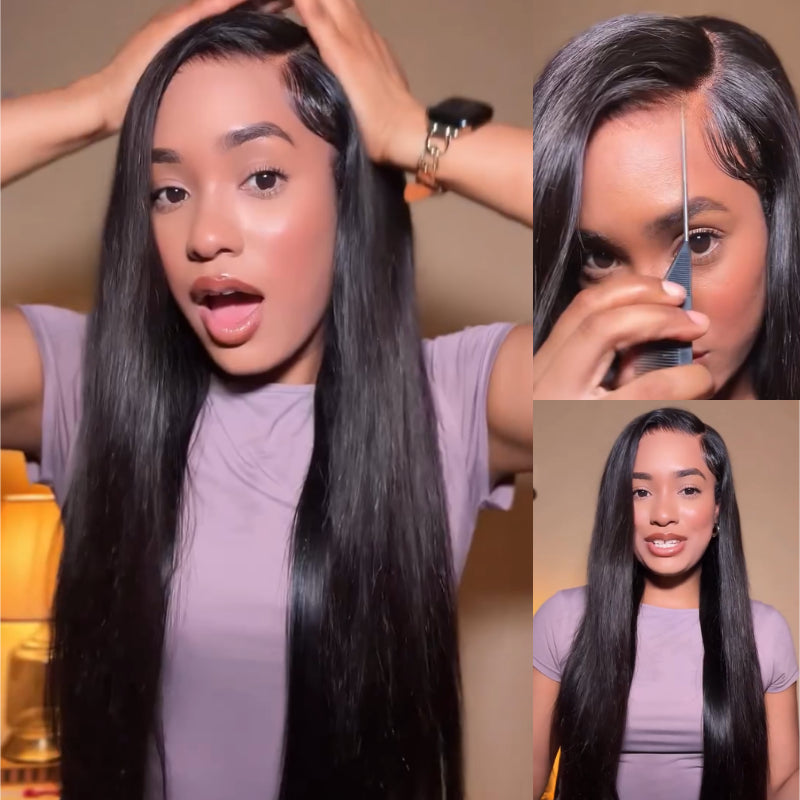 11A Hair 200% Density Pre Everything Straight 13x6 Lace Frontal Glueless HD Transparent Lace Wig Flash Sale-Amanda Hair