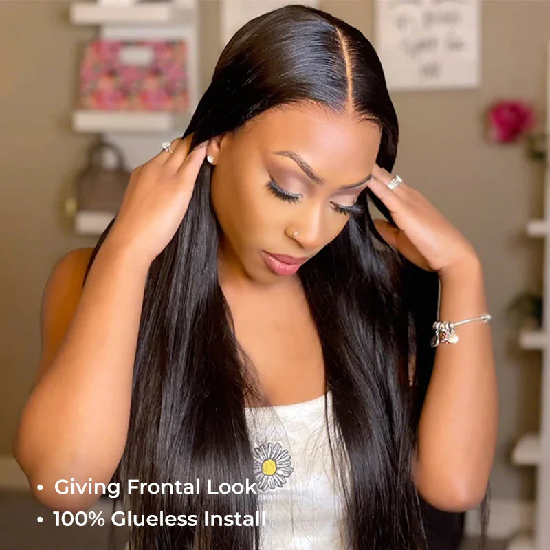 $199=28Inch Straight Hair 7x5 / 13x6 Lace Frontal Glueless Wigs Put On & Go HD Transparent Lace Wig Flash Sale-Amanda Hair