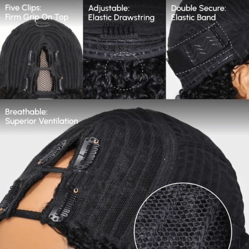 250% Density Body Wave Glueless EasiContour V Part Human Hair Wigs Beginner Friendly Flash Sale