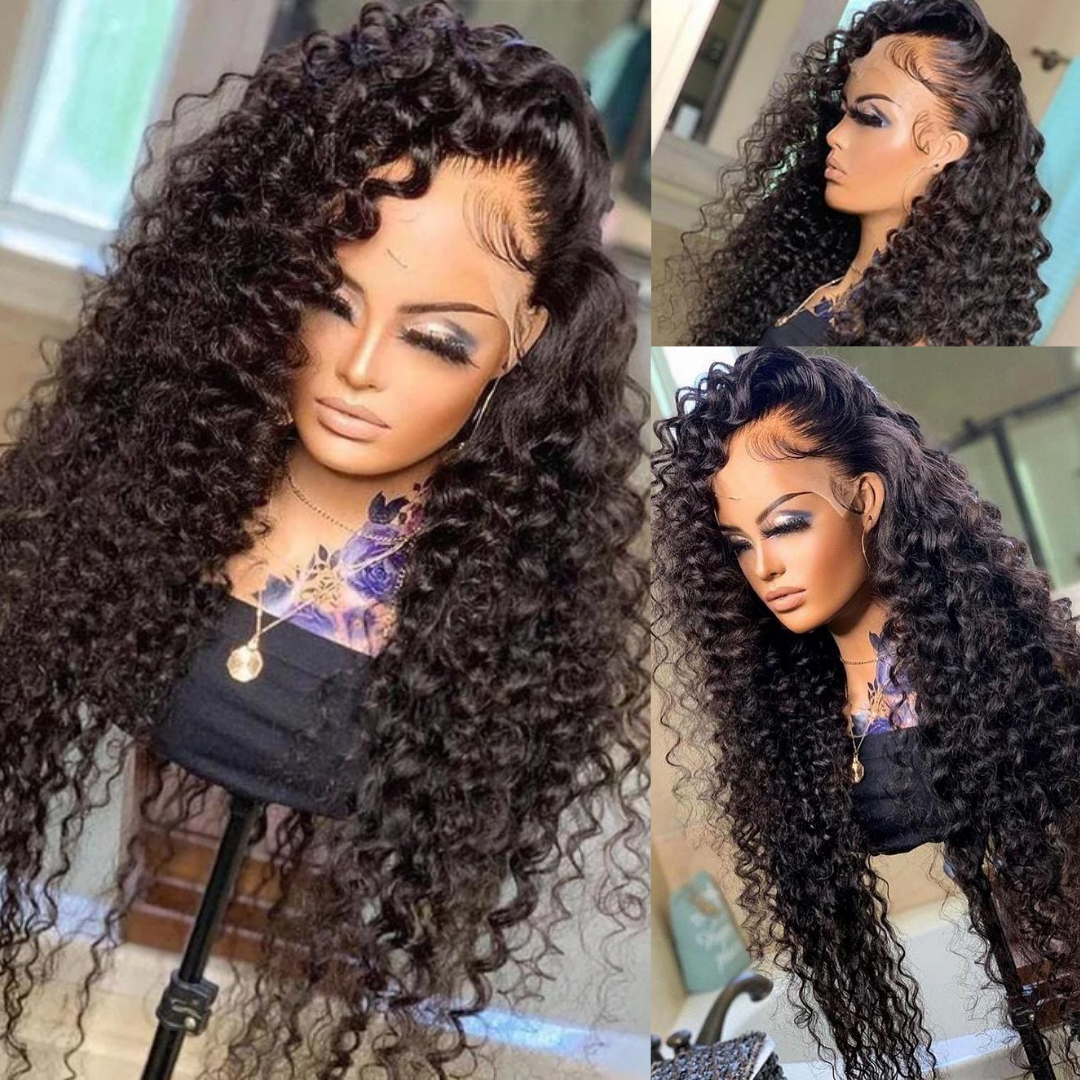 Glueless Wand Curl Hair 13*4/6*4 Lace Front Human Hair Wig Bouncy Loose Curly Lace Front Wear Go wigs - Amanda Hair Clearance Flash Sale
