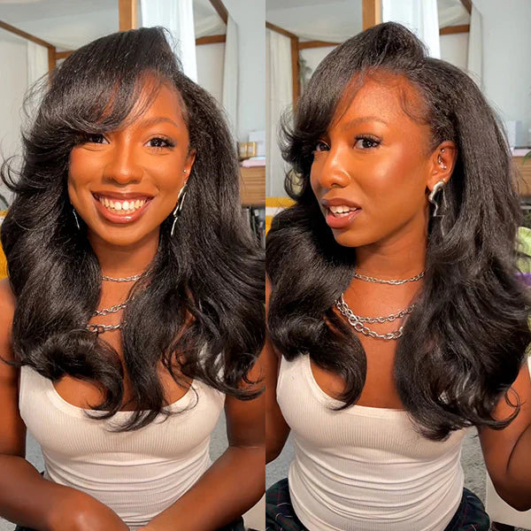 Yaki Loose Wave 7x5 / 13x6 Lace Front Wig Glueless 200% Density Human Hair Pre Everthing - Amanda Hair
