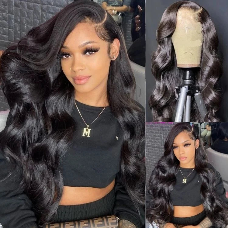Body Wave 4*4 Lace Closure Wigs Pre Plucked Affordable Human Hair Lace Front Wig-Amanda Hair