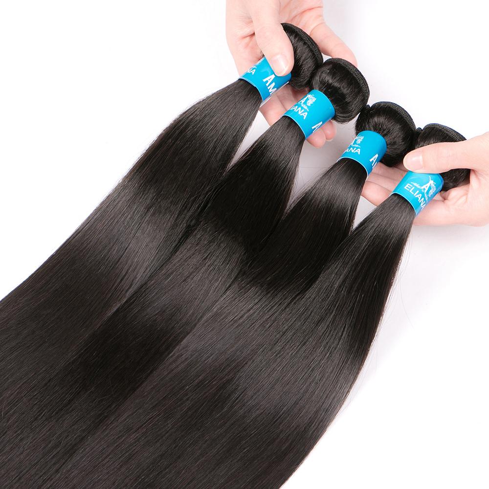 Brazilian Straight Hair 4 Bundles With 13*4 Lace Frontal 9A Grade 100% Unprocessed Human Hair - Amanda Hair
